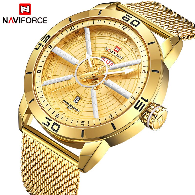 Naviforce watch sales gold price